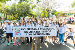 Caminhada encerra semana dedicada à luta da pessoa com deficiência: saída do Paulinense